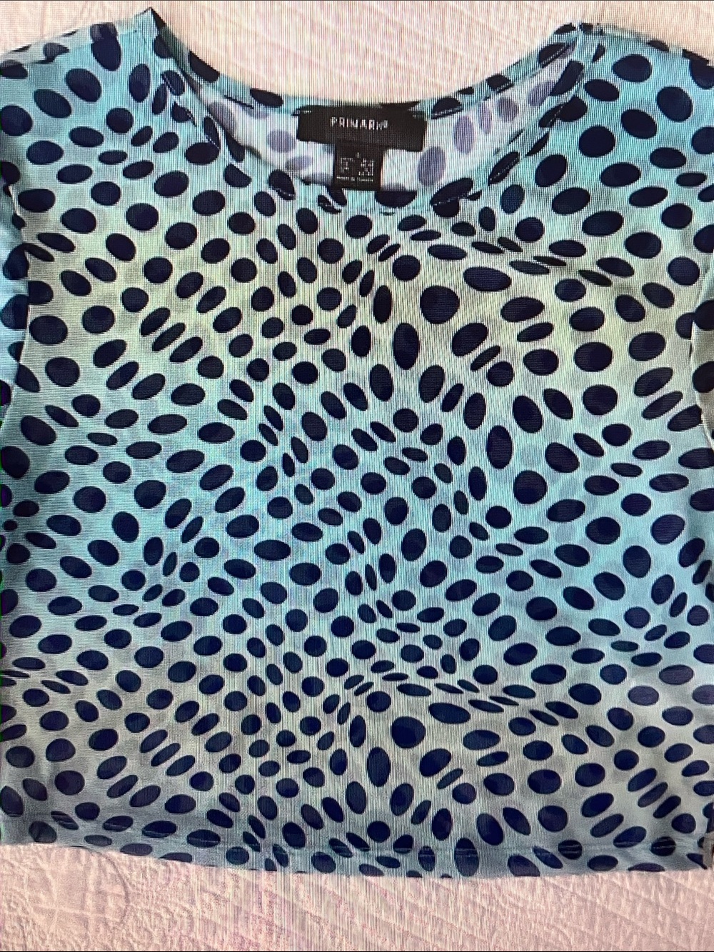 Primark Blue Polka Dot Crop Top
